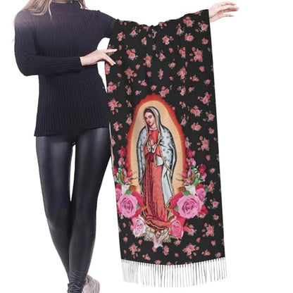 Prayer Shawls and Wraps for Women, Jesus Christian Gifts Bible Scarf Super Soft Fashion Shawl With Tassel - color: Color6
