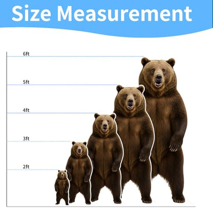 Bear 2FT Life Size Cardboard Cutout, 1 PC - color: Bear, size: 2FT