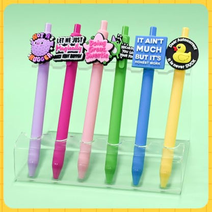 50PCS Funny Pens Bulk Retractable Ballpoint Pen Cute Stationery Supplies - color: Funny-50P