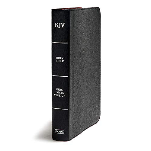 KJV Giant Print Reference Bible, Black Genuine Leather, Indexed, Red Letter, Pure Cambridge Text, Presentation Page, Cross-References, Full-Color Maps, Easy-to-Read Bible MCM Type