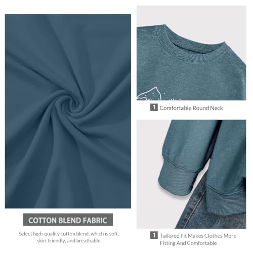 Christian Sweatshirt for Women Faith Can Move Mountains Graphic Shirts - color: Blue, size: Large