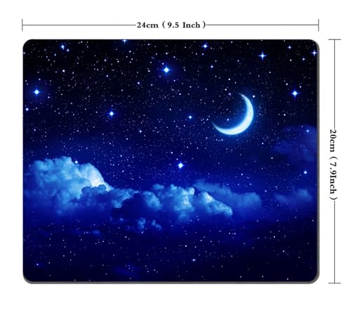 TSSOHU Fantasy Night Sky Cloud Galaxy Customized Rectangle Non-Slip Rubber MousePads for Office Home Laptop, Computer Mouse Pad for Wireless Mouse, 9.5""x7.9""x0.12"" Inch(240mm x 200mm x 3mm) - color: WMJ118