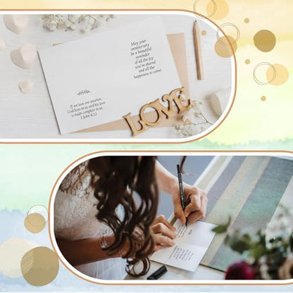 Motiskyy 48 Sets Religious Anniversary Cards Bulk for Wedding Couple Christian Happy Anniversary Cards with Envelopes and Stickers Bible Verse Scripture for Wife Celebrating Moment(Boho) - style: Boho