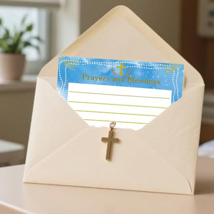 Prayer and Blessing Cards, 4x6 Inch Prayer Request Christian with Line All Occasion Blank Cards for Greeting Praying 50Pcs