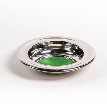Broadman RemembranceWare Offering Plate, Silver with Green Felt