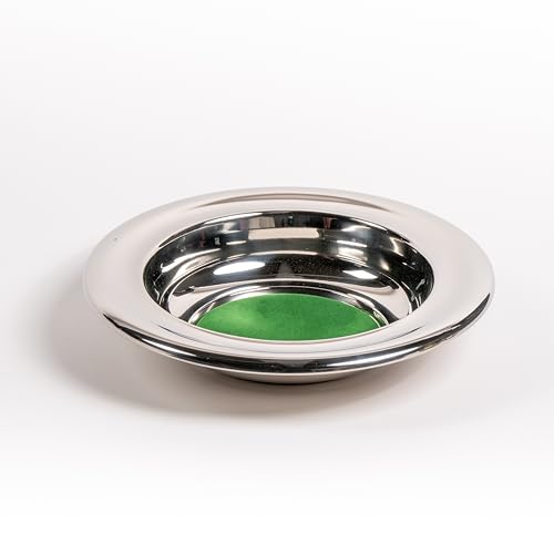Broadman RemembranceWare Offering Plate, Silver with Green Felt