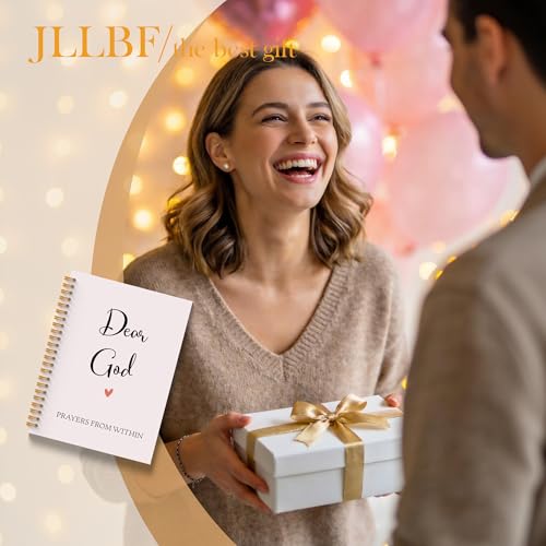 JLLBF Dear God Christian Spiral Notebook, Bible Notebooks for Note Taking, Prayer Journal for Women, Faith Based Gifts for Women, Scripture Journal Notebook, 5.5x8.3 Inch - color: Dear God