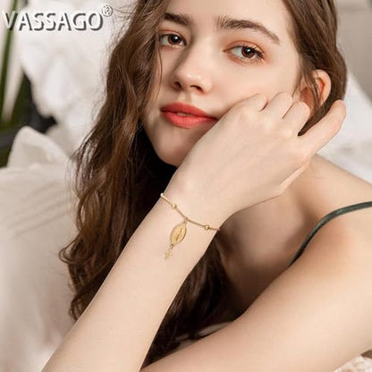 VASSAGO Virgin Mary Bracelet for Women Men Double-Sided Virgen de Guadalupe Rosary Bracelet Medal Handmade Braided Rope Catholic Christian Religious Jewelry Gift - color: Gold 10