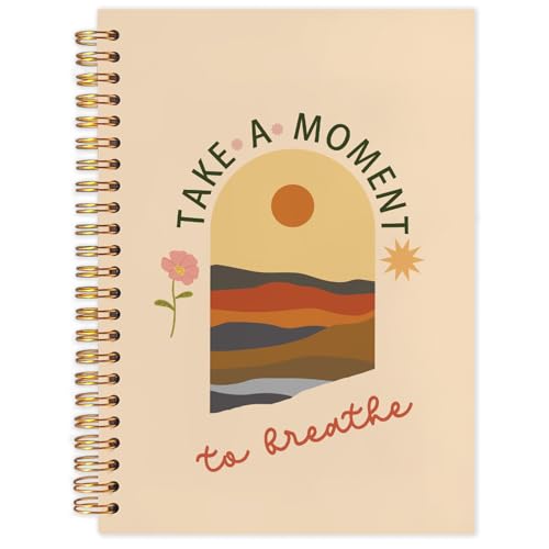 Mental Health Boho Spiral Journal Notebook 5.5x8.3in, Mental Health Gifts, Inspirational Gifts for Women, Motivational Notebooks for Note Taking, Therapy Office Must Haves, Hardcover Notebook Journal - color: Boho-floral