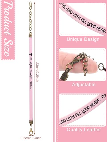 Sureio 15 Pcs Christian Bracelet Scripture Bible Verse Gift - color: Pastel Color