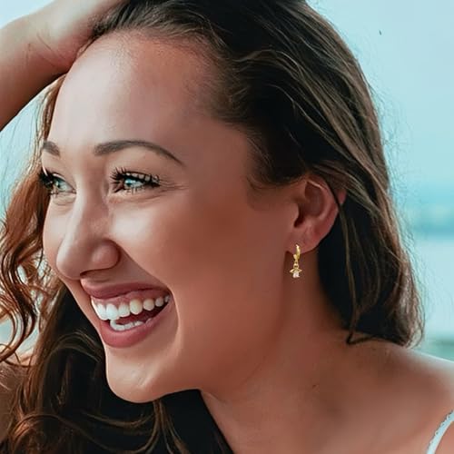 Mini Guardian Angel Huggie Hoop Earrings, Everyday Earrings, 14K Gold Plated, Minimalist Jewelry Gifts for Women Girls