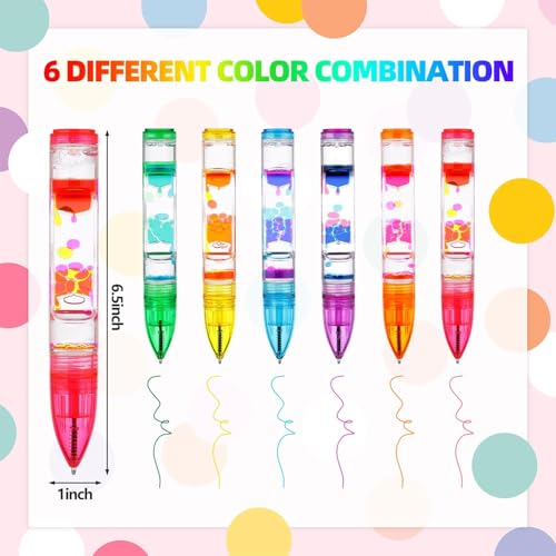 48 Pcs Liquid Motion Bubbler Pen Bulk Back to School Student Gifts Set