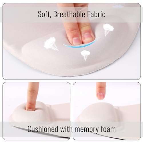 Mr. Pen- Ergonomic Mouse Pad with Wrist Rest - color: Beige