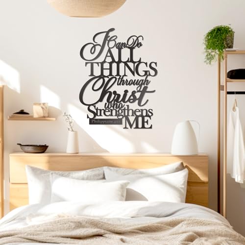 KOYILTD Christan Wall Art Bible Verse Wall Art Black Jesus Christian Decor