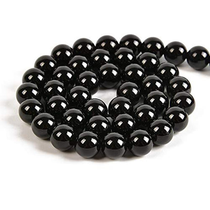 60pcs 6mm Natural Black Onyx Gemstone Round Spacer Loose Stone Beads for Jewelry Making 15.5" 1 Strand (Black Onyx, 6mm 60Beads) - color: Black Onyx, size: 6mm 60Beads