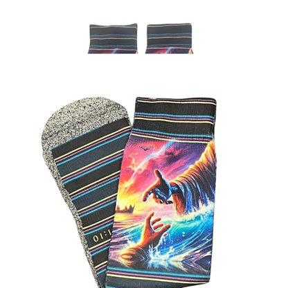 Bible Verse Socks for Men, Christian Scripture Crew Socks, Faith Gift - color: Do Not Fear