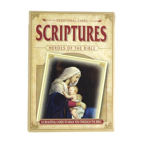Needzo Scripture Devotional Card Set, Learn The Bible Flashcard Deck, Great Sunday School Learning Tool, 2.5 x 3.5 Inches, 52 Cards Included
