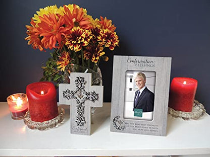 Cathedral Art Abbey & CA Gift Confirmation Frame W/Metal Accents W/Easel Back & Hanger, Multi