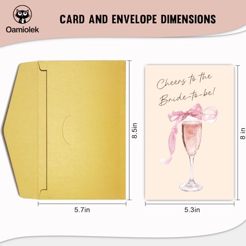 Bridal Shower Card for Bride To Be, Funny Engagement Card for Her, Wedding Congratulations Cards for Friend Family, Cheers To The Bride To Be - color: Bridal Shower Card