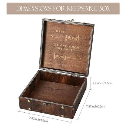 AW BRIDAL Bridal Shower Gifts Mr and Mrs Wedding Keepsake Box for Couples - color: Mr & Mrs