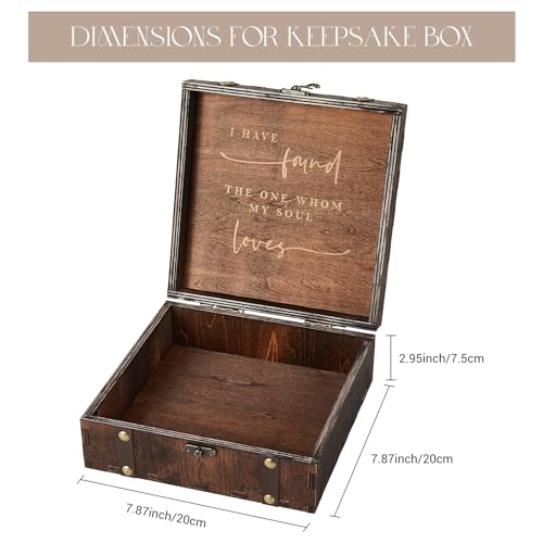 AW BRIDAL Bridal Shower Gifts Mr and Mrs Wedding Keepsake Box for Couples - color: Mr & Mrs