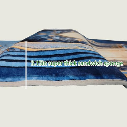 Muslim Knee Thickened Prayer mat, Sky Blue, 2‘3“ x 3‘6“ - color: Sky Blue