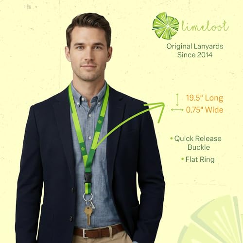 Limeloot Lanyard – Soft Neck Lanyard with Quick Release & Key Ring – ID Badge Holder & Keychain Lanyard for Men & Women - color: Thank You