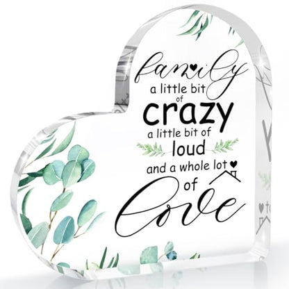 Funny Family a Little Bit of Crazy Acrylic Sign, Inspirational Quotes - color: All kinds of love
