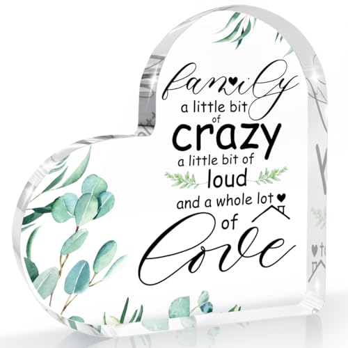 Funny Family a Little Bit of Crazy Acrylic Sign, Inspirational Quotes - color: All kinds of love