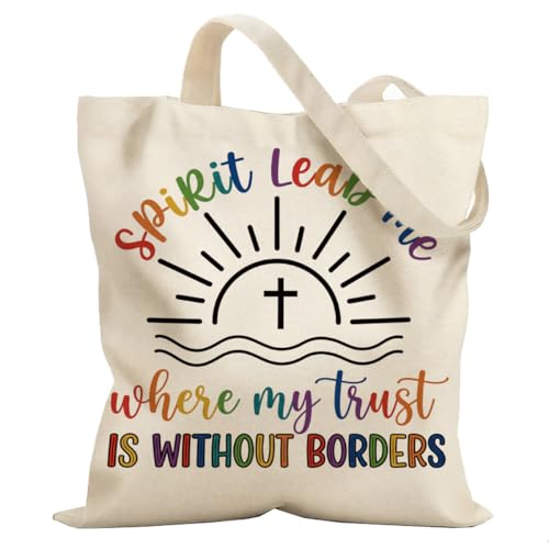 Christian Gifts for Women, Bible Verse Tote Bag, Canvas Tote Bag for Shopping Beach Grocery Birthday - color: Boho Christian 999