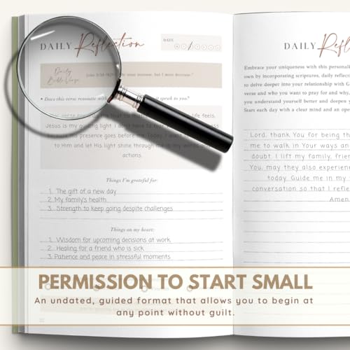 Prayer Journal for Women, Daily Devotional & Bible Study Prompts, White - color: White