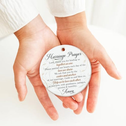 ZAGKOO Christian Wedding Gifts for Newlyweds, Wedding Couple Ornament 2026 - color: Marriage Prayer