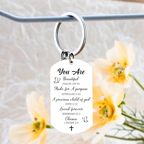 Stocking Stuffers Inspirational Christain Gifts for Women Girls Unique Religious Keychain Gift for Best Friend Bestie Sisters Mom Birthday Christmas Gifts Bible Verse Accessory