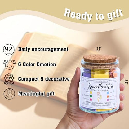 Bible Verse Jar for Sweetheart – 92 Scriptures of Love - color: Bible For Sweetheart