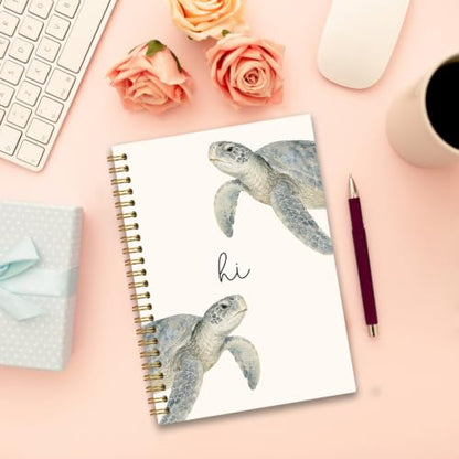Cute Animal Sea Turtle Spiral Journal Notebook Gift for Women Girls - color: SeaTurtle