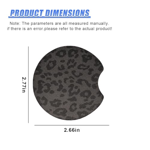 Leopard Print Car Cup Holder Coasters, 2.77'' Drink Cup Mat, No.13 - size: No.13