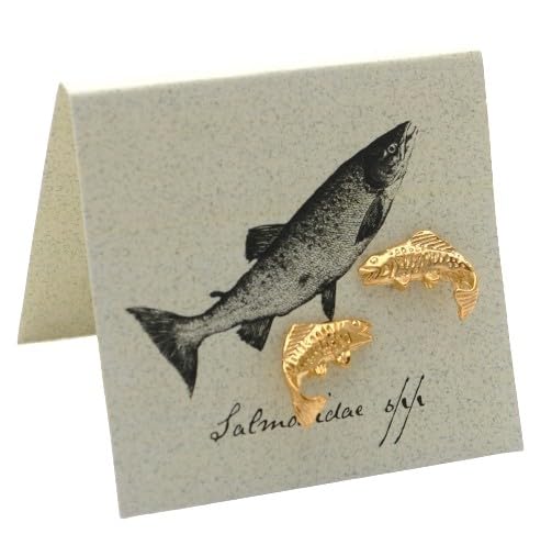 Salmon Stud Earrings - gold