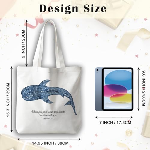 JINYO Christian Canvas Tote Bag, Bible Tote Bags for Women - color: Christian Tote Bag-5