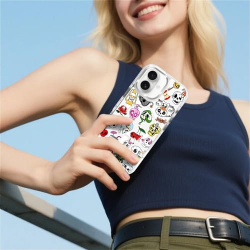 for iPhone 17 Case [Compatible with Magsafe],Girls Women Clear Magnetic Case Silicone Shockproof Protective Cover with Pattern Aesthetics Skull Skeleton - color: Aesthetics Skull Skeleton, size: iPhone 17