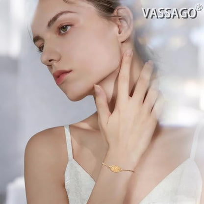 VASSAGO Virgin Mary Bracelet for Women Men Double-Sided Virgen de Guadalupe Rosary Bracelet Medal Handmade Braided Rope Catholic Christian Religious Jewelry Gift - color: Gold 12