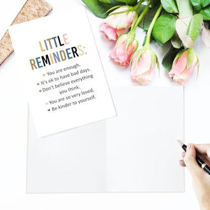 Inspirational Motivational Gifts Employee Appreciation Gifts Little Reminders You are Enough Heartwarming Encouragement Card for Family Colleagues. - color: #8