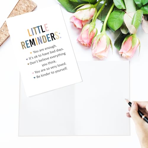 Inspirational Motivational Gifts Employee Appreciation Gifts Little Reminders You are Enough Heartwarming Encouragement Card for Family Colleagues. - color: #8