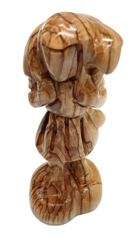 Zuluf Hand-Carved Olive Wood Good Shepherd Jesus with Lamb - Authentic Bethlehem Craftsmanship | Premium Religious Décor 5.7 INCHES FIG016