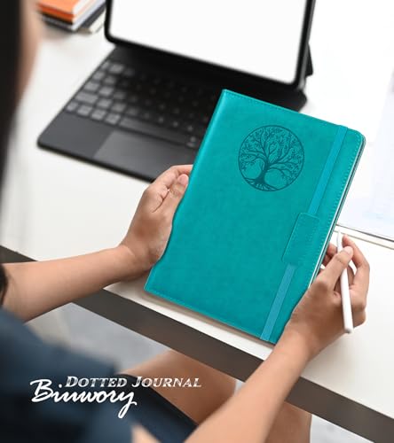 Biuwory Dotted Journal Notebook, 140 Dot Grid Pages, Medium 5.7"×8.3" - color: Blue, size: Dotted-140 Pages (5.7"×8.3")