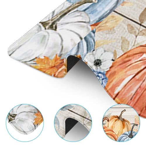 Britimes Large Mouse Pad, Mouse Pad, 31.5 x 15.7 Inch, Pumpkin Blue Orange - color: Fall Pumpkin