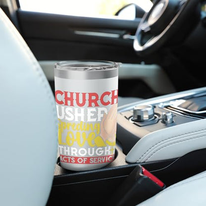 Church Usher Spreading Love Acts of Service Gifts Stainless Steel Insulated Tumbler