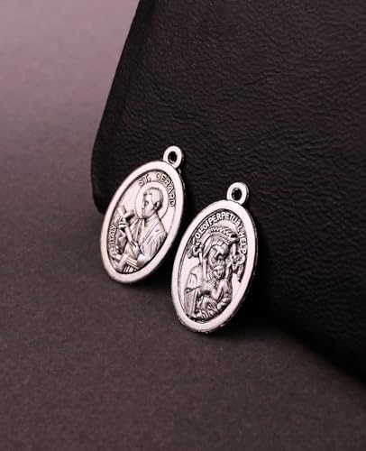 COTTVOTT Saint Therese of Lisieux/Saint Mother Teresa of Calcutta/Divine Mercy Jesus/Mater Dolorosa Patron Saint Medal Charm Pendant for DIY Rosary Necklace Bracelet Jewelry Making Part - color: 30pcs-Our Lady of Perpetual Help
