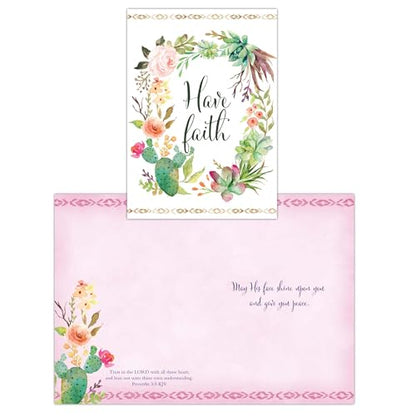 Floral Wreath Get Well Card, 5 x 7 Inches, 1 Count - color: Floral Wreath I
