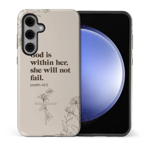 Compatible with Samsung Galaxy S25 FE Full Body Matte Case Hard Shell Shockproof Screen Lens Protection for Girl Boy Cute Pattern Christian Bible Verse Religious Scripture Jesus - color: Christian Bible Verse Religious Scripture Jesus, size: Samsung Galax