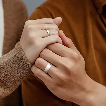 King Will 316L Wedding Band for Men Women, 4-8mm I LOVE YOU Dome Size 4-15 - color: A-Sliver-Plated-7mm